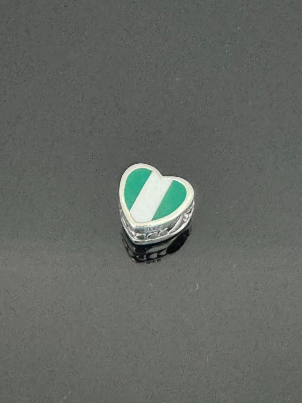 Authentic Pandora Nigeria Flag Heart Exclusive Charm - Picture 3 of 7